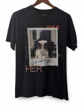 H.E.R. I Used to Know Her Tour Merchandise Black Graphic T-Shirt Size Men’s Lrg